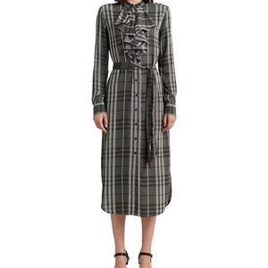 Ralph Lauren Plaid Georgette Shirtdress